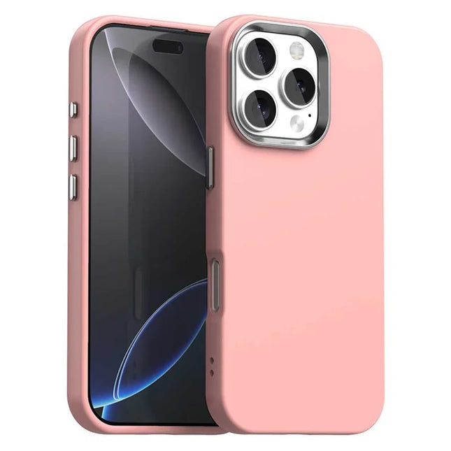 For iPhone 16 Pro Max Case TPU + TPE Anti Drop Protection Phone Cover - Pink
