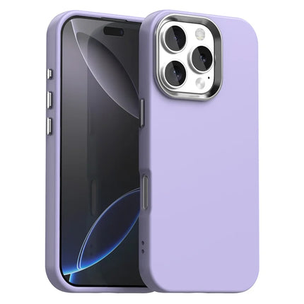 For iPhone 16 Pro Max Case TPU + TPE Anti Drop Protection Phone Cover - Purple
