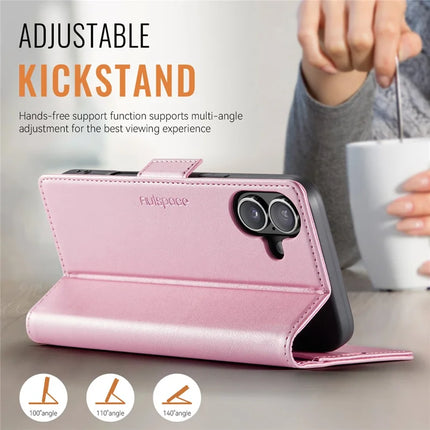 For iPhone 16 Case AUTSPACE A11 RFID Blocking Retro Leather Cell Phone Wallet Cover
