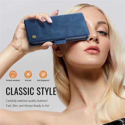 For iPhone 16 Case AUTSPACE A11 RFID Blocking Retro Leather Cell Phone Wallet Cover