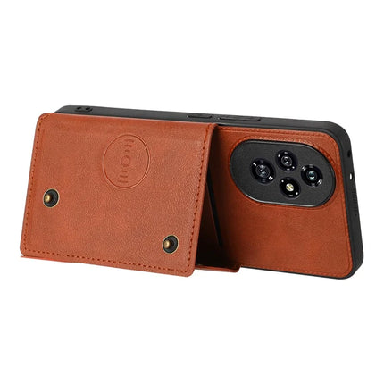 For Honor 200 5G Case with Card Slots Kickstand Leather + TPU Phone Cover
