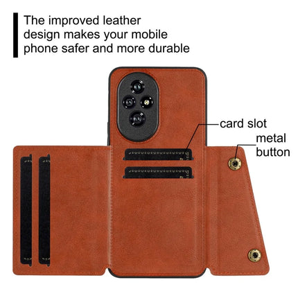 For Honor 200 5G Case with Card Slots Kickstand Leather + TPU Phone Cover