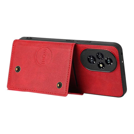 For Honor 200 Pro 5G Case with Card Slots Kickstand Leather + TPU Phone Cover