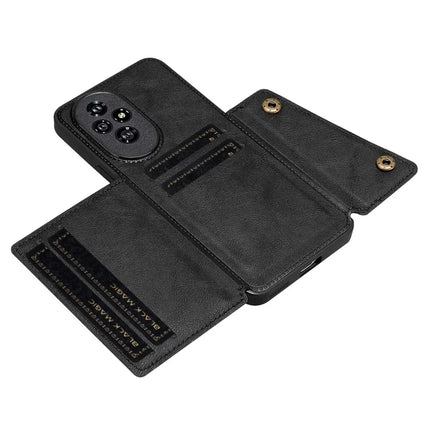 For Honor 200 Pro 5G Case with Card Slots Kickstand Leather + TPU Phone Cover