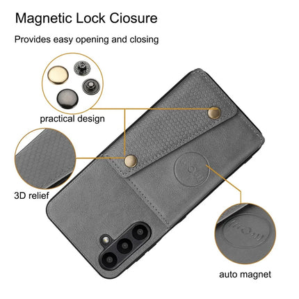 For Samsung Galaxy A56 5G Case with Card Slots Kickstand Leather + TPU Phone Cover