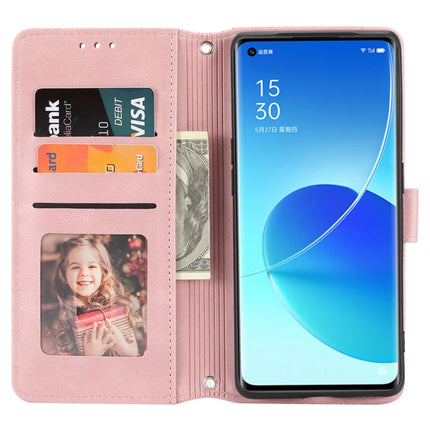 For Oppo Reno12 5G (Global) Case Wallet Skin-Touch Leather Imprinted Phone Cover
