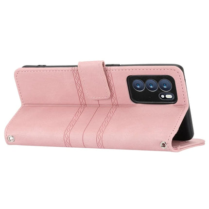 For Oppo Reno12 5G (Global) Case Wallet Skin-Touch Leather Imprinted Phone Cover