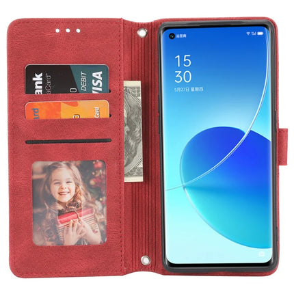 For Oppo Reno12 5G (Global) Case Wallet Skin-Touch Leather Imprinted Phone Cover