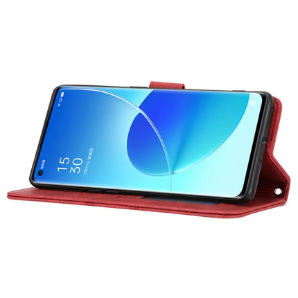 For Oppo Reno12 5G (Global) Case Wallet Skin-Touch Leather Imprinted Phone Cover