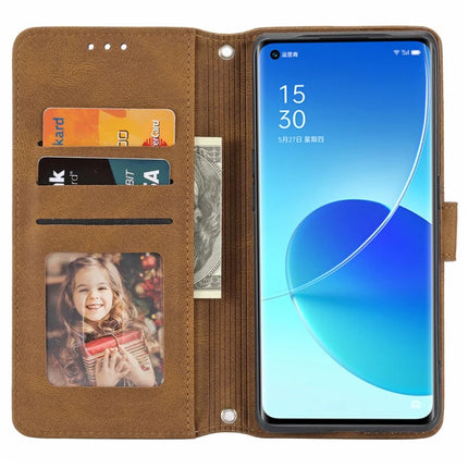 For Oppo Reno12 5G (Global) Case Wallet Skin-Touch Leather Imprinted Phone Cover
