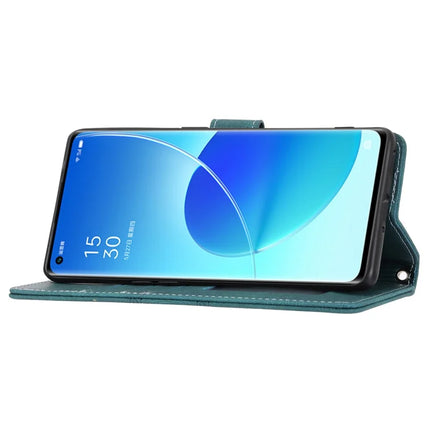 For Oppo Reno12 5G (Global) Case Wallet Skin-Touch Leather Imprinted Phone Cover