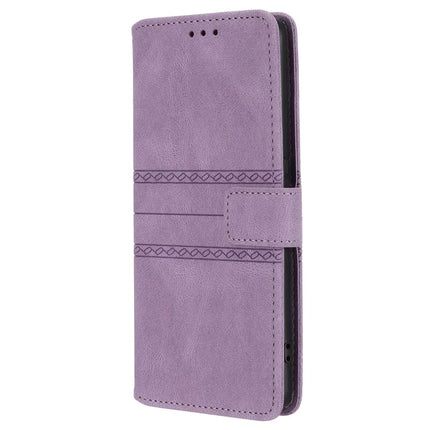 For Oppo Reno12 5G (Global) Case Wallet Skin-Touch Leather Imprinted Phone Cover