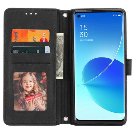 For Oppo Reno12 5G (Global) Case Wallet Skin-Touch Leather Imprinted Phone Cover