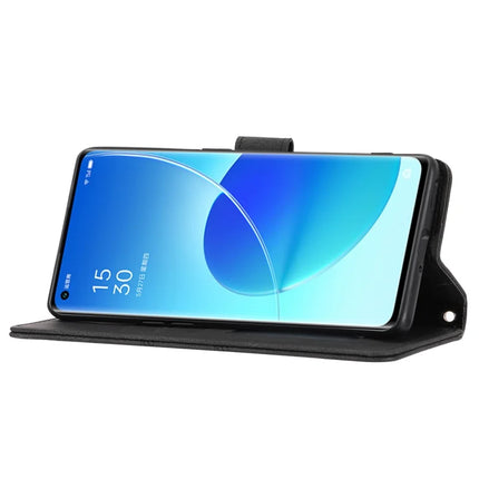 For Oppo Reno12 5G (Global) Case Wallet Skin-Touch Leather Imprinted Phone Cover