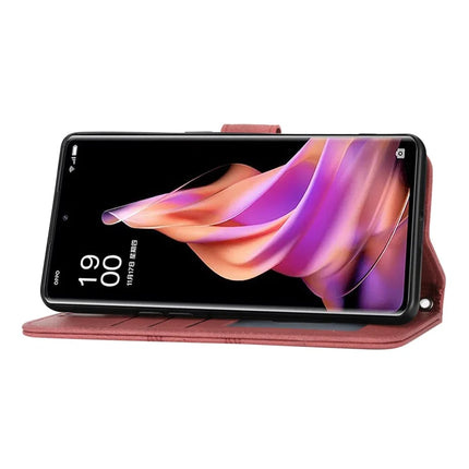 For Oppo Reno13 Pro 5G Case Wallet Skin-Touch Leather Imprinted Phone Cover