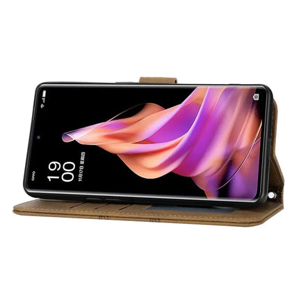 For Oppo Reno13 Pro 5G Case Wallet Skin-Touch Leather Imprinted Phone Cover