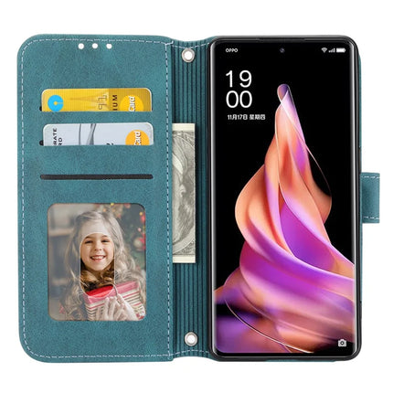 For Oppo Reno13 Pro 5G Case Wallet Skin-Touch Leather Imprinted Phone Cover