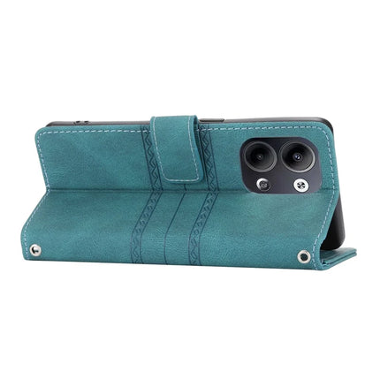 For Oppo Reno13 Pro 5G Case Wallet Skin-Touch Leather Imprinted Phone Cover