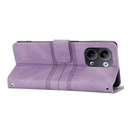 For Oppo Reno13 Pro 5G Case Wallet Skin-Touch Leather Imprinted Phone Cover