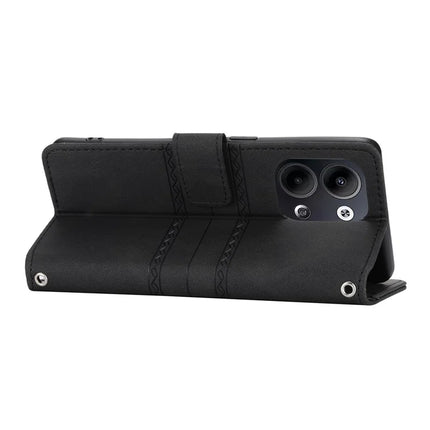 For Oppo Reno13 Pro 5G Case Wallet Skin-Touch Leather Imprinted Phone Cover