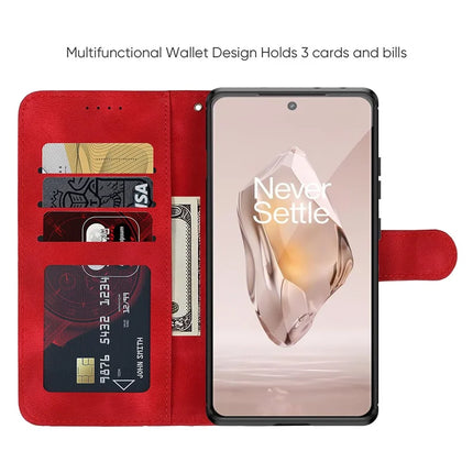 For OnePlus 12R 5G / Ace 3 5G Stand Case Line Pattern Leather Phone Cover