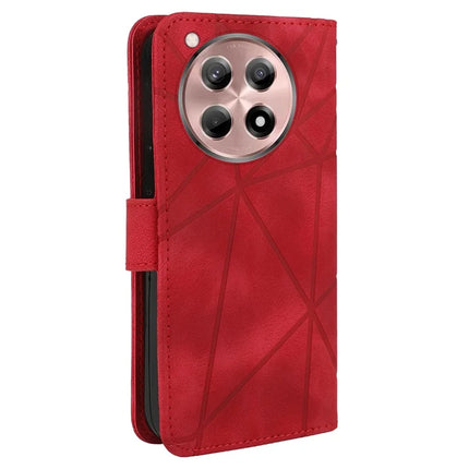 For OnePlus 12R 5G / Ace 3 5G Stand Case Line Pattern Leather Phone Cover