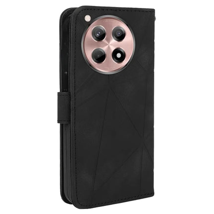 For OnePlus 12R 5G / Ace 3 5G Stand Case Line Pattern Leather Phone Cover