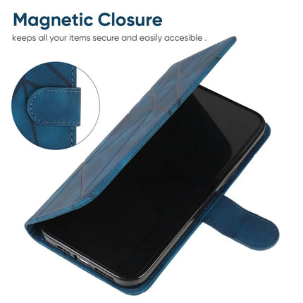 For OnePlus 12R 5G / Ace 3 5G Stand Case Line Pattern Leather Phone Cover