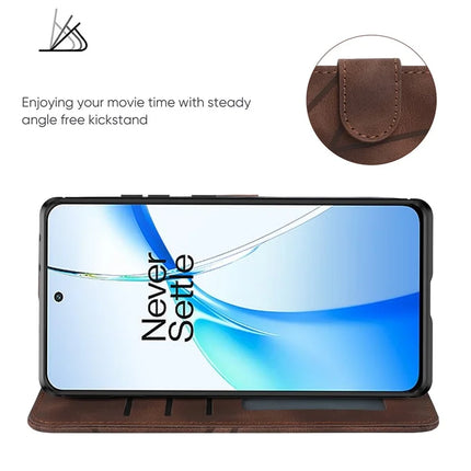 For OnePlus Ace 3V 5G Stand Case Line Pattern Leather Phone Cover