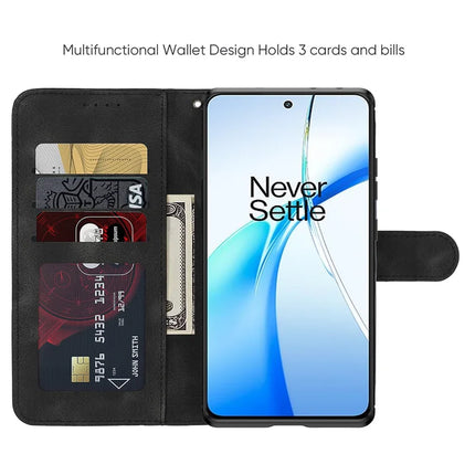 For OnePlus Nord CE4 5G / Oppo K12x 5G (China) Stand Case Line Pattern Leather Phone Cover