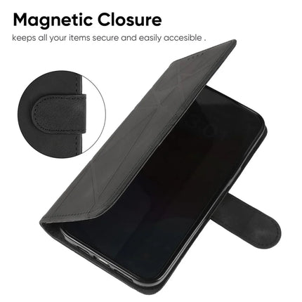 For OnePlus Nord CE4 5G / Oppo K12x 5G (China) Stand Case Line Pattern Leather Phone Cover