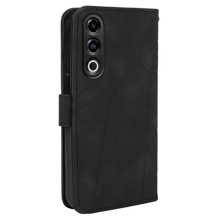 For OnePlus Nord CE4 5G / Oppo K12x 5G (China) Stand Case Line Pattern Leather Phone Cover