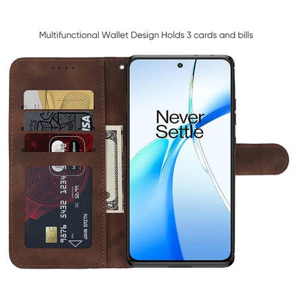 For OnePlus Nord CE4 5G / Oppo K12x 5G (China) Stand Case Line Pattern Leather Phone Cover