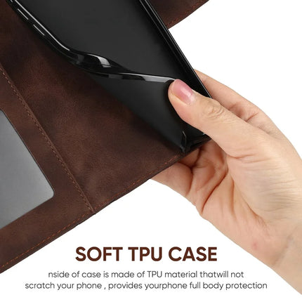 For OnePlus Nord CE4 5G / Oppo K12x 5G (China) Stand Case Line Pattern Leather Phone Cover