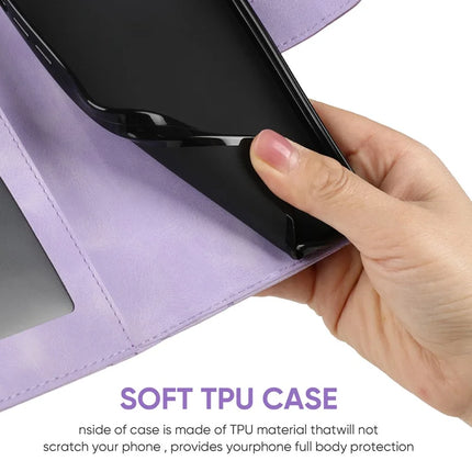 For OnePlus Nord CE4 5G / Oppo K12x 5G (China) Stand Case Line Pattern Leather Phone Cover
