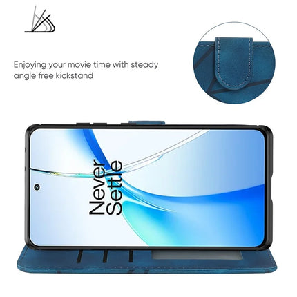 For OnePlus Nord CE4 5G / Oppo K12x 5G (China) Stand Case Line Pattern Leather Phone Cover