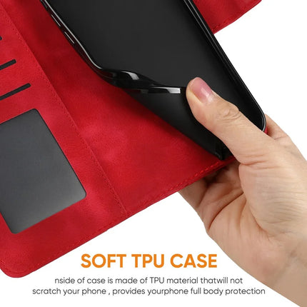For OnePlus Nord CE4 5G / Oppo K12x 5G (China) Stand Case Line Pattern Leather Phone Cover