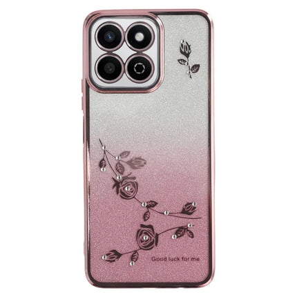 KADEM For Honor Play 60 Plus 5G Case Flower TPU Flexible Gradient Phone Cover - Rose Gold