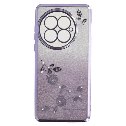 KADEM For OnePlus 13 Case Ring Kickstand TPU Flowers Phone Cover Gradient Glitter