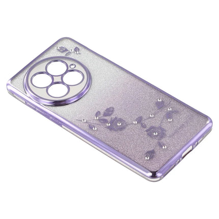 KADEM For OnePlus 13 Case Ring Kickstand TPU Flowers Phone Cover Gradient Glitter