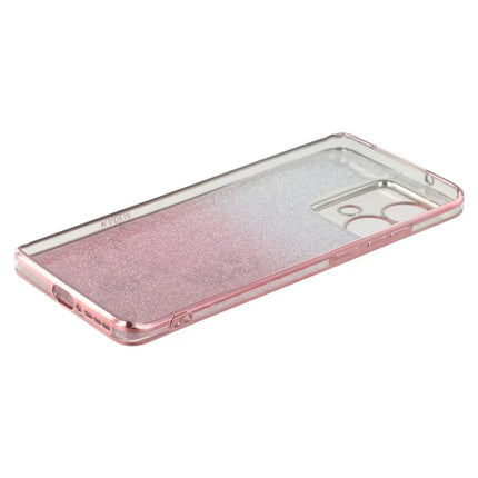 KADEM For Motorola Edge 40 Neo 5G Case Ring Kickstand TPU Flowers Phone Cover Gradient Glitter