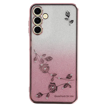 KADEM For Samsung Galaxy A36 5G Case Flower TPU Flexible Gradient Phone Cover - Rose Gold