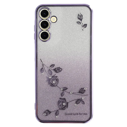 KADEM For Samsung Galaxy A36 5G Case Flower TPU Flexible Gradient Phone Cover - Purple