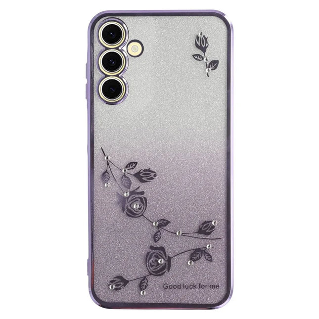 KADEM For Samsung Galaxy A36 5G Case Flower TPU Flexible Gradient Phone Cover - Purple