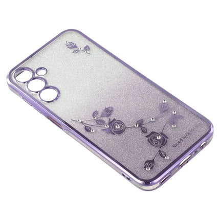 KADEM For Samsung Galaxy A36 5G Case Flower Pattern TPU Gradient Phone Cover with Lanyards