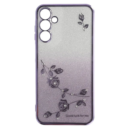KADEM For Samsung Galaxy A36 5G Case Ring Kickstand TPU Flowers Phone Cover Gradient Glitter
