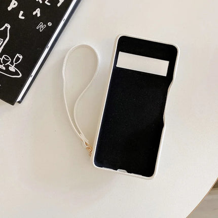 For Google Pixel 8a Case Card Slots Kickstand PU Leather Back Cover with Zipper Pocket, Wrist Strap
