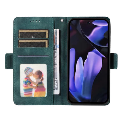 For Google Pixel 9a Case PU Leather Phone Cover Rhombus Starry Imprinted