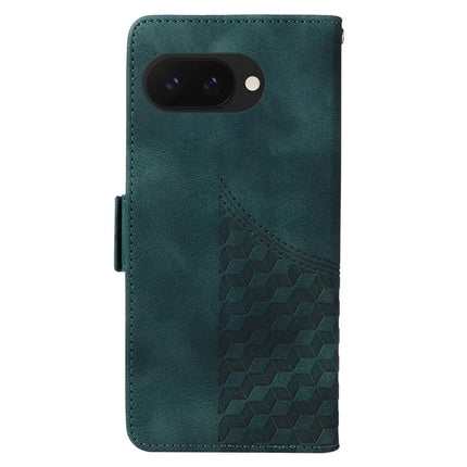 For Google Pixel 9a Case PU Leather Phone Cover Rhombus Starry Imprinted