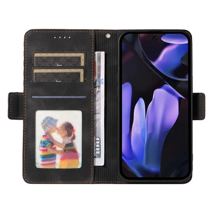 For Google Pixel 9a Case PU Leather Phone Cover Rhombus Starry Imprinted